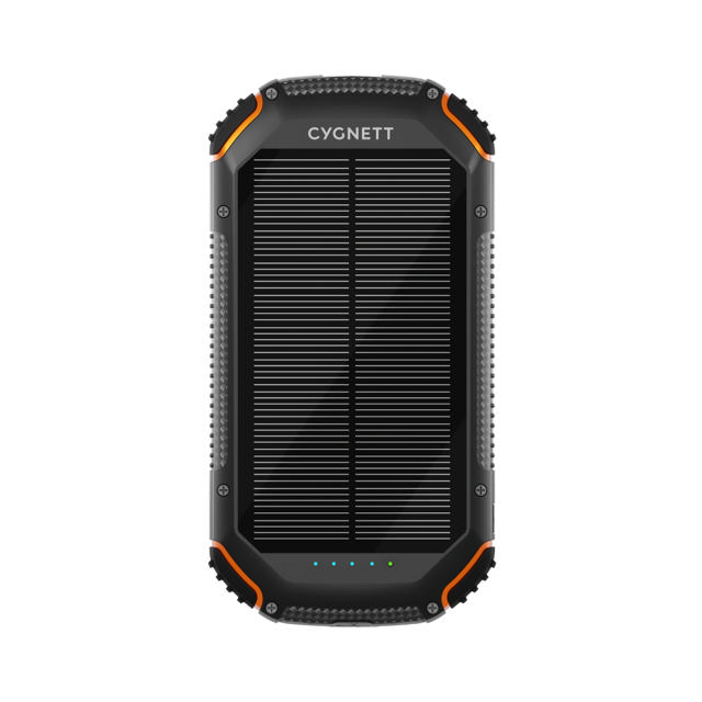 Cygnett Outback Gen 3 20000mAh (20K) Semi-Solid State Solar Power Bank - Black/Orange Trim