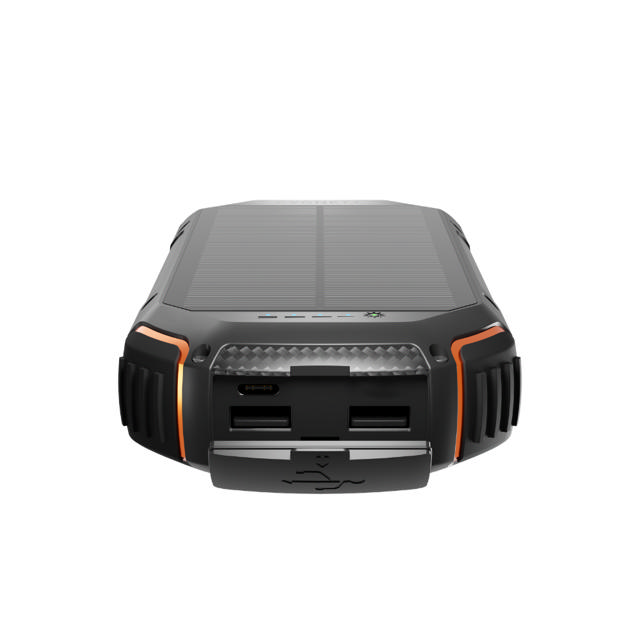 Cygnett Outback Gen 3 20000mAh (20K) Semi-Solid State Solar Power Bank - Black/Orange Trim