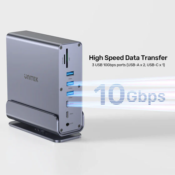 Unitek Universal DisplayLink Triple 4K Docking Station