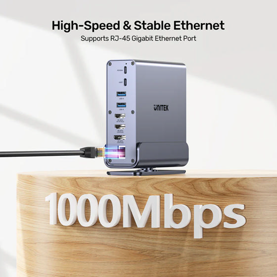 Unitek Universal DisplayLink Triple 4K Docking Station