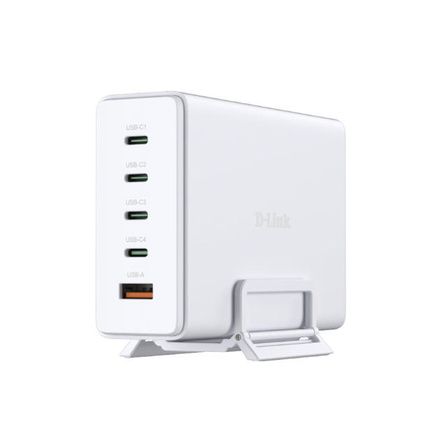 D-Link 240W GaN Charger with USB-A and 4 USB-C ports