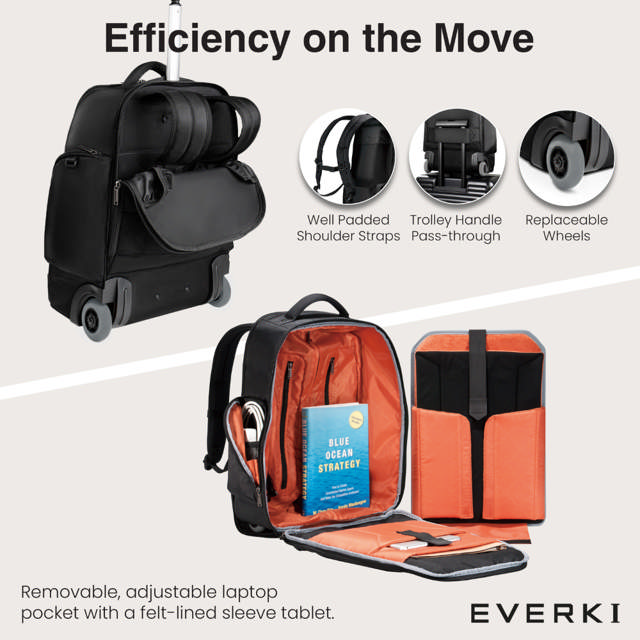 Everki Atlas Wheeled Backpack ECO 13