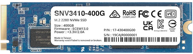 Synology M.2 NVMe M.2 2280 -400GB-5yr