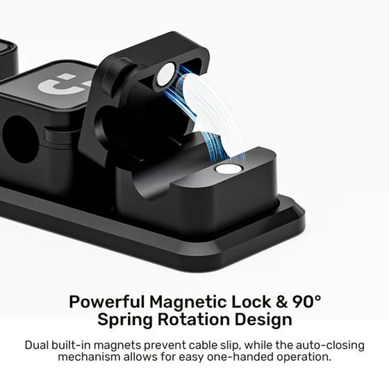 Unitek SnapHold Magnetic Cable Clips with Base