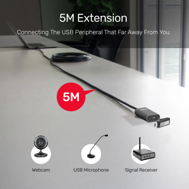 Unitek 5M USB-C Extension Cable Grey