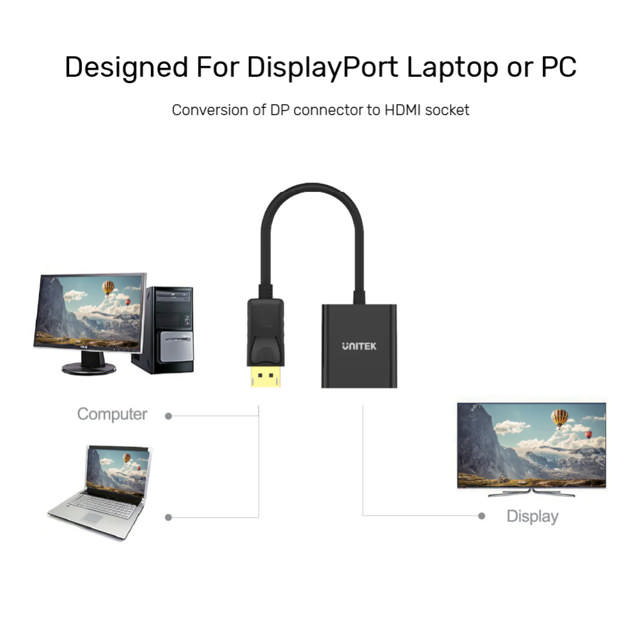 Unitek DisplayPort to HDMI Full HD