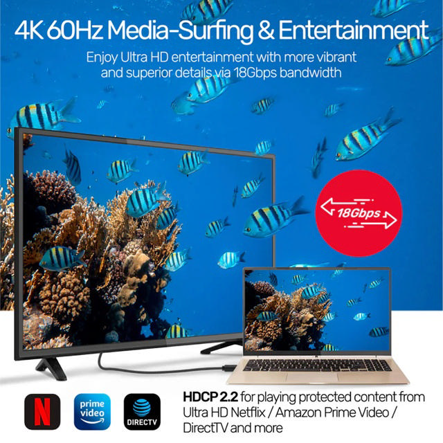 Unitek 4K 60Hz High Speed Micro HDMI to HDMI Cable