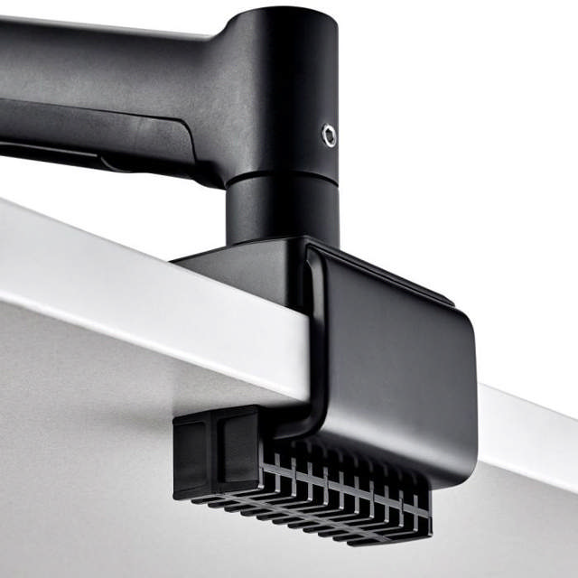 Atdec AWMS-2-5940 Dual Extended-Reach Arms on Post C-Clamp Black