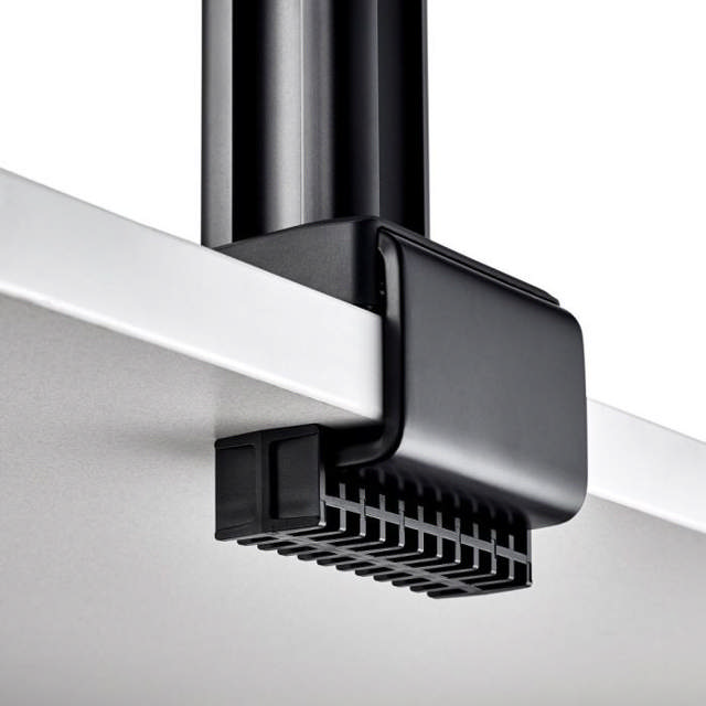 Atdec AWMS-2-5940 Dual Extended-Reach Arms on Post C-Clamp Black