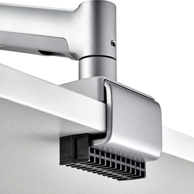 Atdec AWMS-2-5940 Dual Extended-Reach Arms on Post C-Clamp Silver