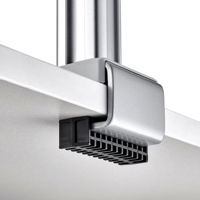 Atdec AWMS-2-5940 Dual Extended-Reach Arms on Post C-Clamp Silver