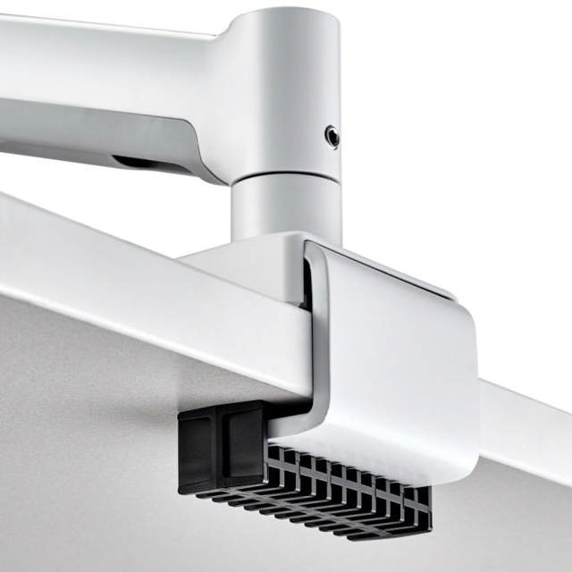 Atdec AWMS-2-5940 Dual Extended-Reach Arms on Post C-Clamp White