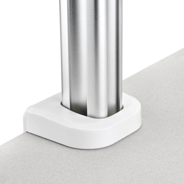 Atdec AWMS-2-5940 Dual Extended-Reach Arms on Post C-Clamp White