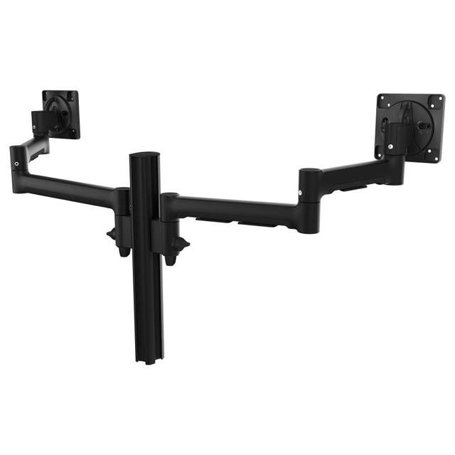Atdec AWMS-2-5940 Dual Extended-Reach Arms on Post H/D F-Clamp Black