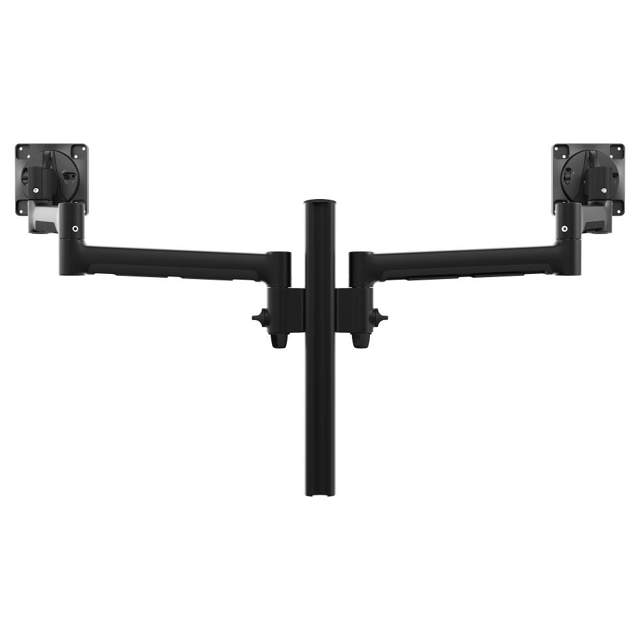 Atdec AWMS-2-5940 Dual Extended-Reach Arms on Post H/D F-Clamp Black