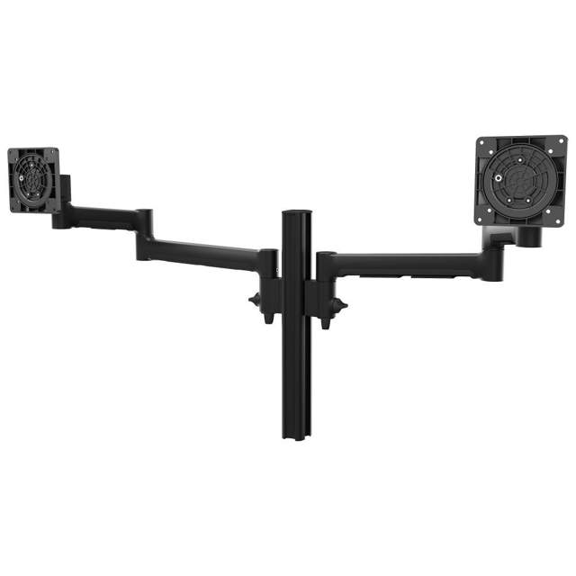 Atdec AWMS-2-5940 Dual Extended-Reach Arms on Post H/D F-Clamp Black