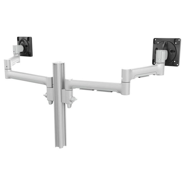Atdec AWMS-2-5940 Dual Extended-Reach Arms on Post C-Clamp Silver