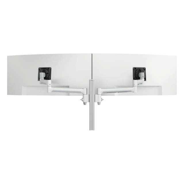Atdec AWMS-2-5940 Dual Extended-Reach Arms on Post H/D F-Clamp White