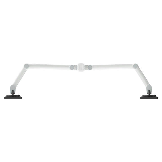 Atdec AWMS-2-5940 Dual Extended-Reach Arms on Post H/D F-Clamp White