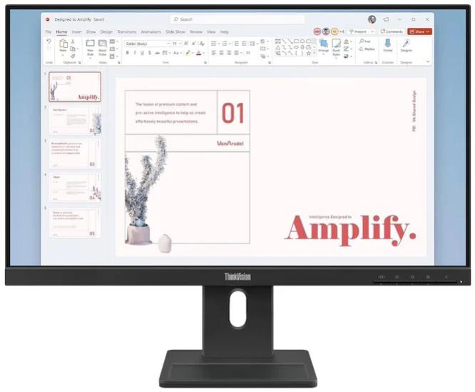 Lenovo ThinkVision E24-40 23.8" WLED IPS FHD (16:9), HDMI, DP, VGA, PIVOT, H/ADJ, SPKR, 3YR