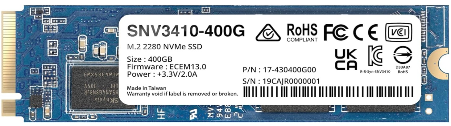 Synology M.2 NVMe M.2 2280 -400GB-5yr