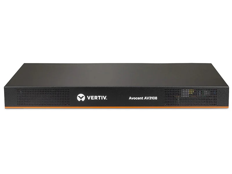 Vertiv Avocent "8 port AutoView KVM with 1 local and 1 remote users, VM and CAC